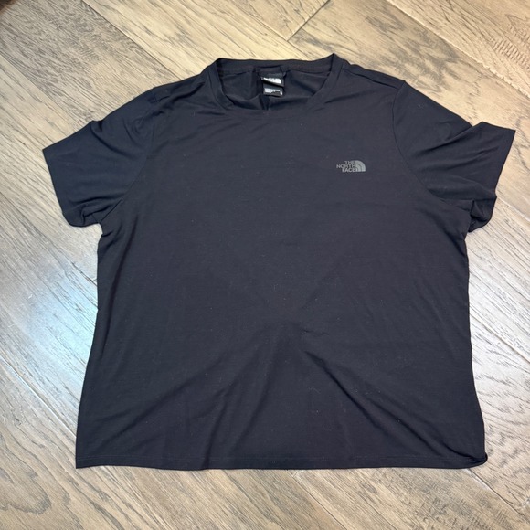 The North Face T-Shirt Womens XL Black Short Sleeve Athletic Training Top‎ - Picture 1 of 6